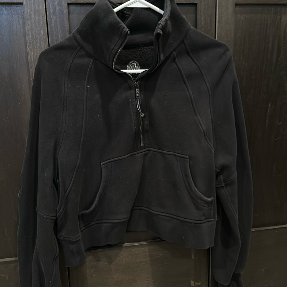 Lululemon Scuba oversized funnel-neck half zip black